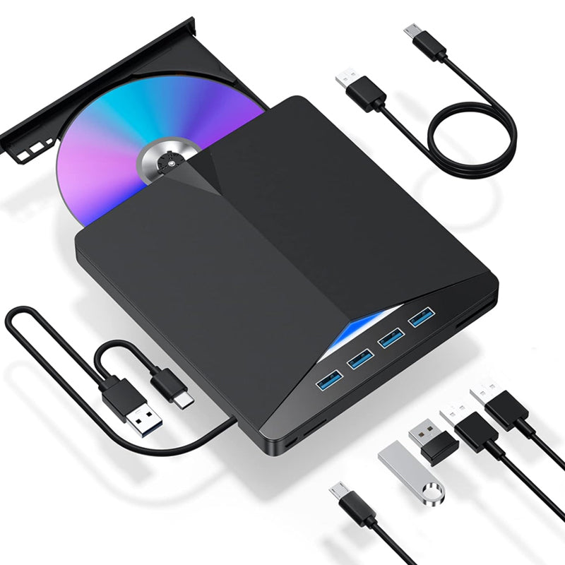7-in-1 USB 3.0 Type-C External DVD Drive