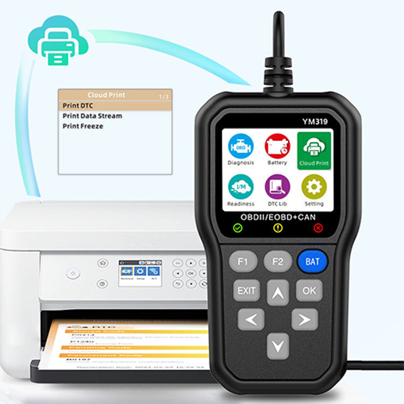 OBD2 Scanner Diagnostic Tool with Cloud Printaing
