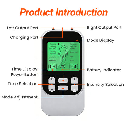 Dual-Channel TENS Massager – 10 Modes & Portable Relief