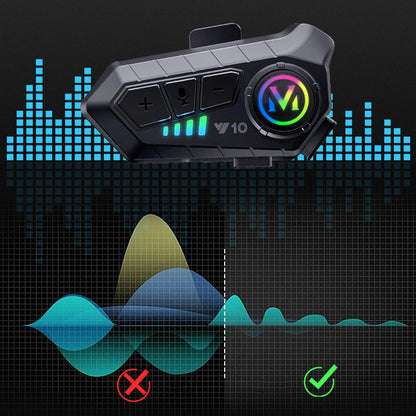 🏍️🎧Motorcycle Bluetooth Headset for Half/Full Face Helmet