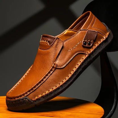 👞✨ Classic Men’s Slip-On Leather Shoes – Premium Calfskin, All-Day Comfort & Effortless Style 👔👌 Step into Elegance & Get 60% OFF Today!