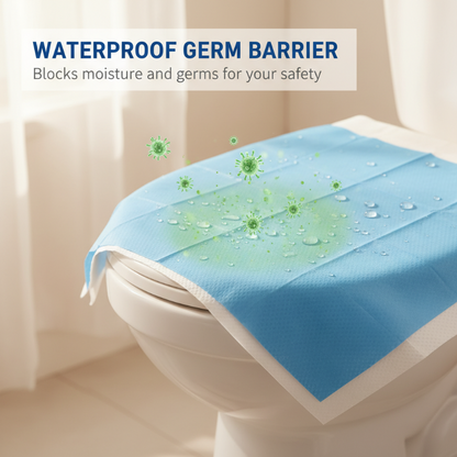 📢📢50% OFF !! ⏰Almost Gone-💥Disposable Waterproof Toilet Seat Covers Pack – Hygienic, Comfortable & Perfect for Travel & Public Restrooms 🧳