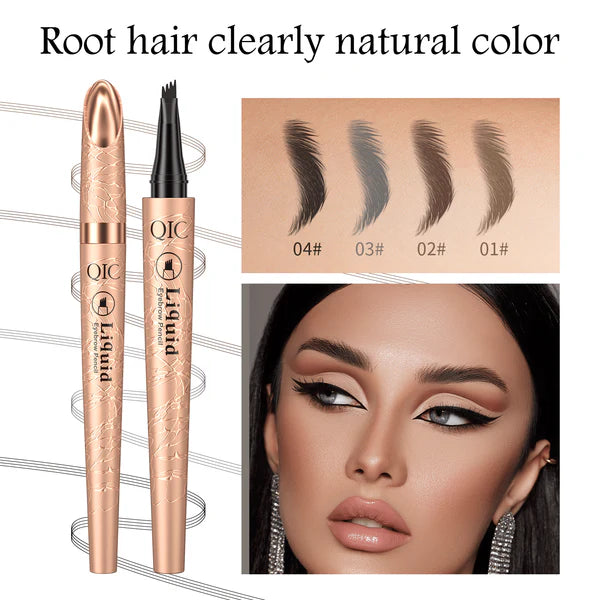 💫✍️ BUY 1 GET 1 FREE! Realistic 3D Microblading Brow Pencil – 4-Prong Tip, Waterproof, Sweat-Proof, Natural Hair-Like Strokes in Seconds ✨🖌️