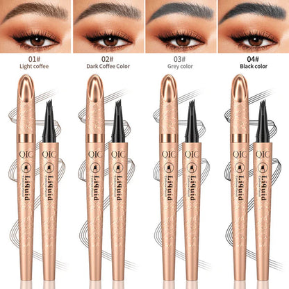 💫✍️ BUY 1 GET 1 FREE! Realistic 3D Microblading Brow Pencil – 4-Prong Tip, Waterproof, Sweat-Proof, Natural Hair-Like Strokes in Seconds ✨🖌️