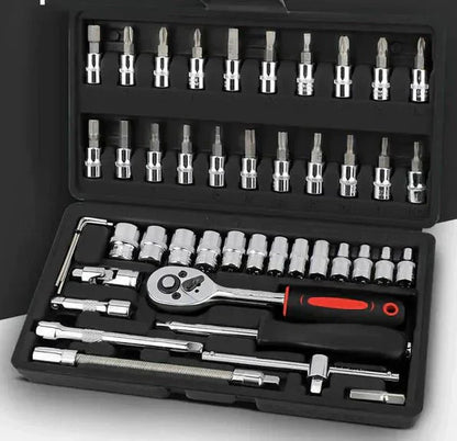46-Piece Socket Wrench And Bit Set
