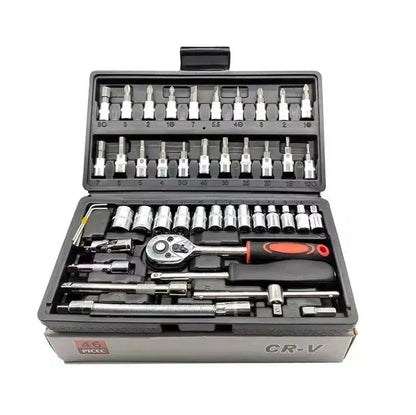 46-Piece Socket Wrench And Bit Set