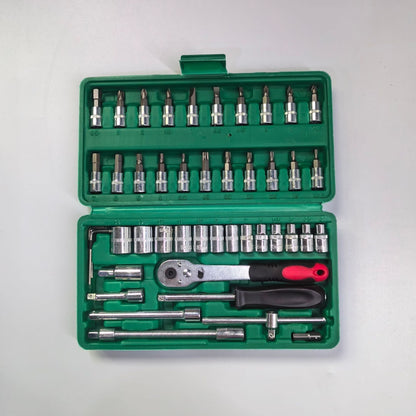 46-Piece Socket Wrench And Bit Set