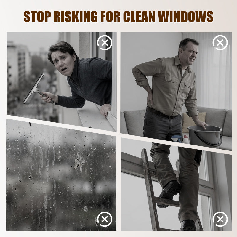 ✨🤖 Auto Window Cleaner Robot with Smart Spray - Effortless streak-free shine. Perfect for floor-to-ceiling & hard-to-reach windows. One-click start, hands-free cleaning. 🧼💦 Smart sensors & app control.