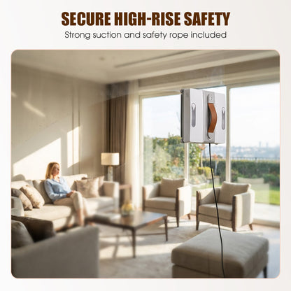 ✨🤖 Auto Window Cleaner Robot with Smart Spray - Effortless streak-free shine. Perfect for floor-to-ceiling & hard-to-reach windows. One-click start, hands-free cleaning. 🧼💦 Smart sensors & app control.