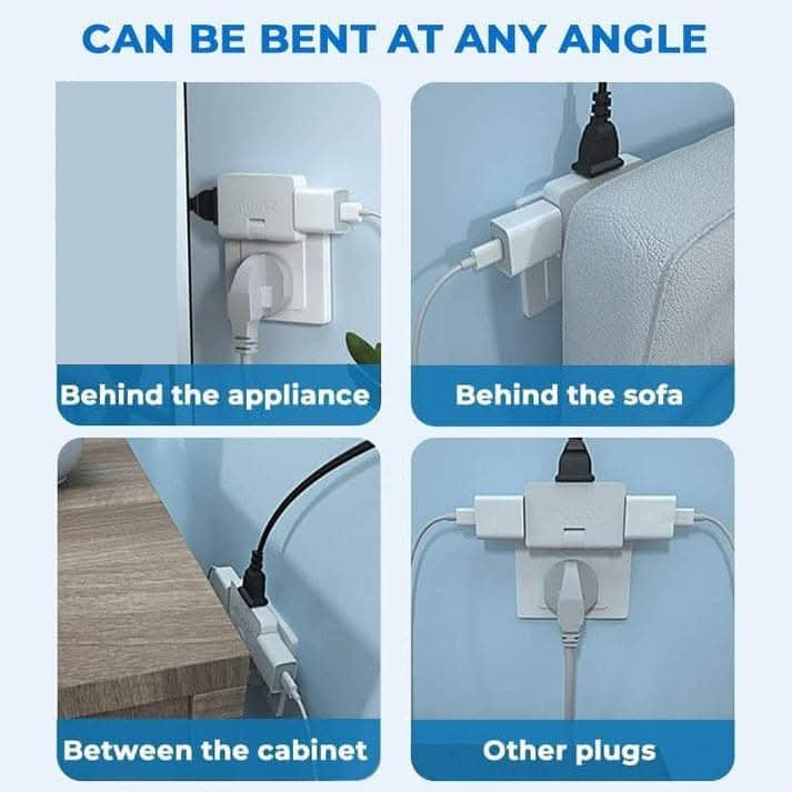 180° rotatable 3-way socket