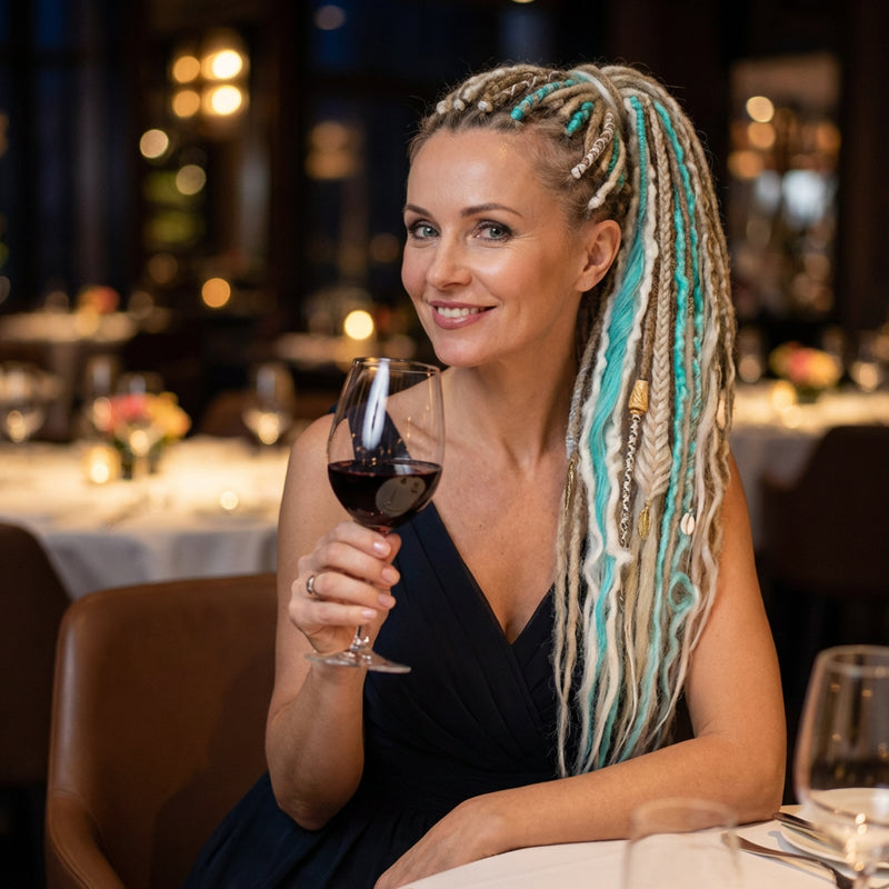 💁🏽‍♀️✨ Festival Boho Textured Ponytail - Instant Dreadlock Clip-In Extension ⚡🎶 No Braiding, No Damage, Edgy Style for Nights Out & Concerts