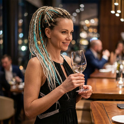 💁🏽‍♀️✨ Festival Boho Textured Ponytail - Instant Dreadlock Clip-In Extension ⚡🎶 No Braiding, No Damage, Edgy Style for Nights Out & Concerts