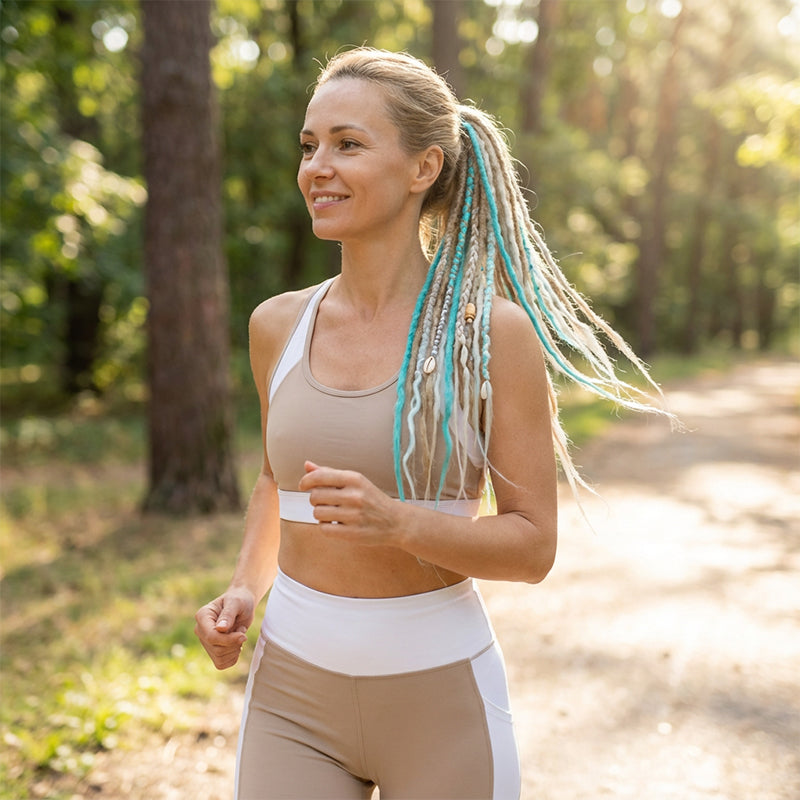 💁🏽‍♀️✨ Festival Boho Textured Ponytail - Instant Dreadlock Clip-In Extension ⚡🎶 No Braiding, No Damage, Edgy Style for Nights Out & Concerts