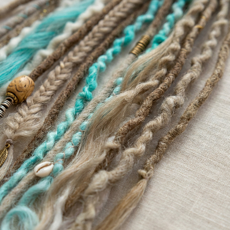 💁🏽‍♀️✨ Festival Boho Textured Ponytail - Instant Dreadlock Clip-In Extension ⚡🎶 No Braiding, No Damage, Edgy Style for Nights Out & Concerts