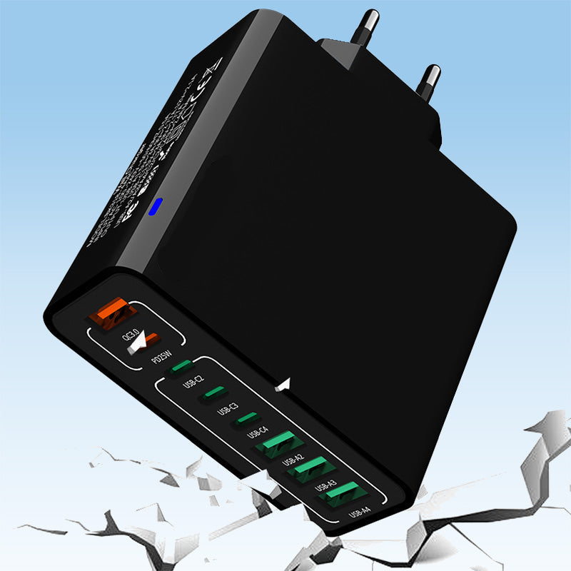 💎 50% OFF! 💎 Multi-Port 150W Fast Charging Hub – 8 USB Ports, Smart Chip Protection & Universal Plug Options – One Hub, All Your Devices ⚡🔌✨