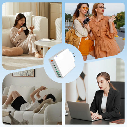 💎 50% OFF! 💎 Multi-Port 150W Fast Charging Hub – 8 USB Ports, Smart Chip Protection & Universal Plug Options – One Hub, All Your Devices ⚡🔌✨