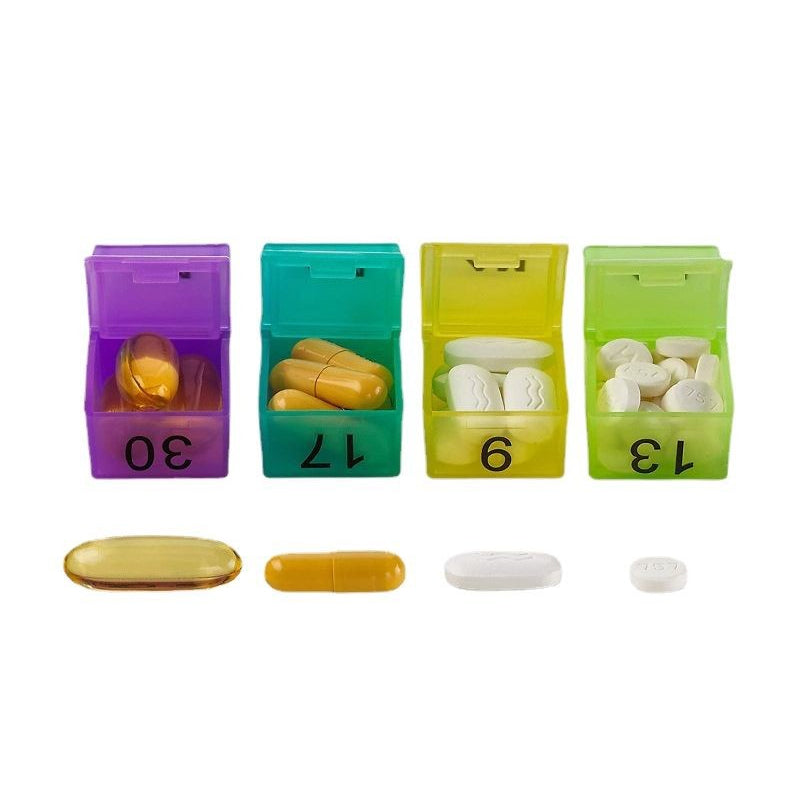 💊📅 Daily 31-Day Pill Organizer Travel Case – 🔒📦 4-Week Medication Box with Compartments & Labels, Ideal for Weekly Planning, Vacations & Seniors, Compact Storage