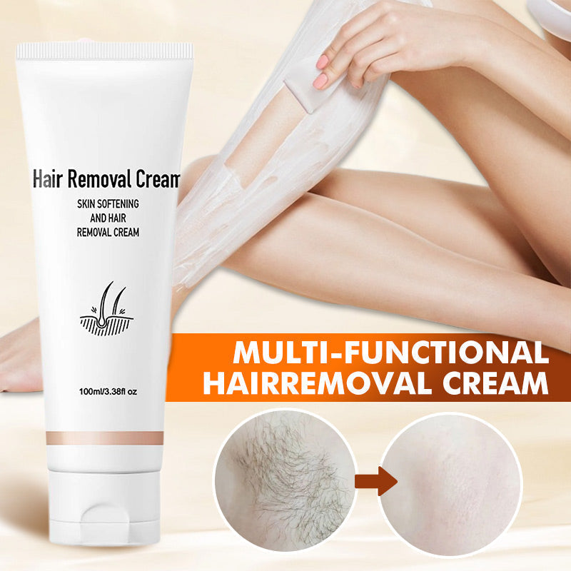 🧴55% OFF NOW! Mild Hair Removal Cream 100ml, Gentle Aromatic Depilatory Cream, Painless Body Hair Remover for Legs, Arms, Underarms & Bikini Area, Skin Softening Formula