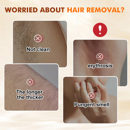 🧴55% OFF NOW! Mild Hair Removal Cream 100ml, Gentle Aromatic Depilatory Cream, Painless Body Hair Remover for Legs, Arms, Underarms & Bikini Area, Skin Softening Formula