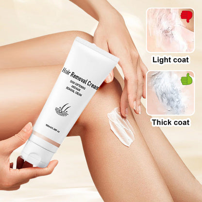 🧴55% OFF NOW! Mild Hair Removal Cream 100ml, Gentle Aromatic Depilatory Cream, Painless Body Hair Remover for Legs, Arms, Underarms & Bikini Area, Skin Softening Formula