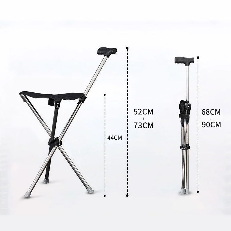 🦯🪑 2-in-1 Foldable Cane With Chair | Walk & Rest Anywhere Instantly! 🏆🌟 Freedom to explore without fatigue—supports up to 300lbs, lightweight & portable. Grab yours now!