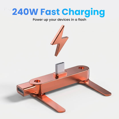 🔋⚡ 65W Fast Charging Adapter with 360° Foldable Stand 🔥📱  Ultimate 3-in-1: Charge laptop & phone simultaneously while video-calling hands-free. Compact for travel, strong grip for desk.✨