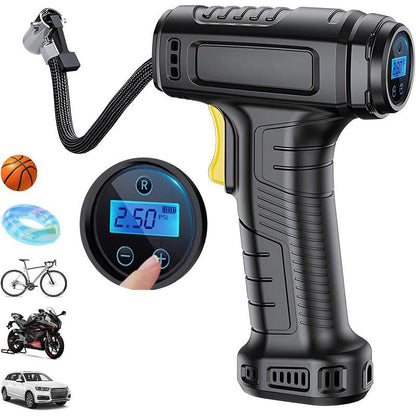 🔥 50% OFF NOW! 🔋 Portable Cordless Air Compressor with Digital Display – Auto-shutoff, fast inflation & perfect for car tires, bikes & sports gear 🚗
