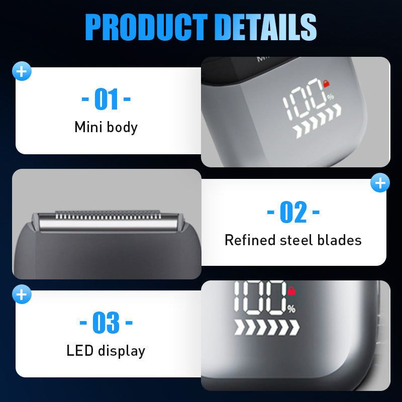 ⚡️🚗 Portable Mini Electric Shaver – Ultra-Compact & Cordless for On-the-Go Grooming ✈️🧔 50% OFF – Perfect for Car, Travel, or Quick Touch-Ups Anywhere.