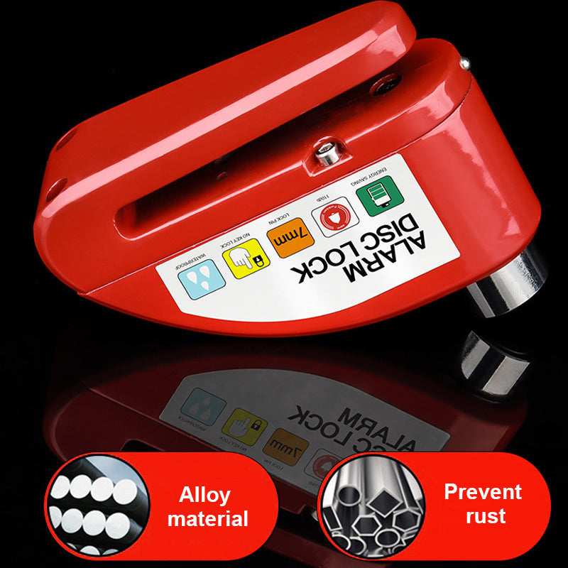 🔒 Motorcycle/Bicycle Disc Brake Lock with Alarm | Instant security, effective deterrent 🚨