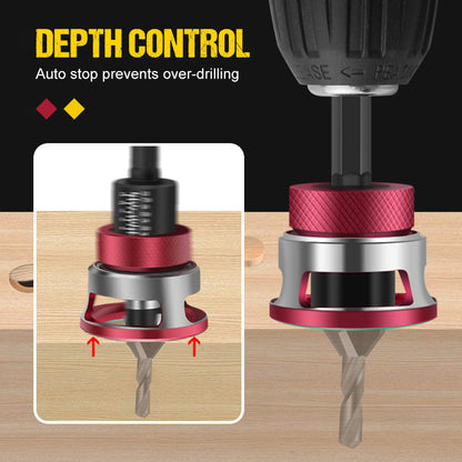 📢📢50% OFF !!!⏰4PCS Wood Countersink Drill Bit Set with Depth Stop