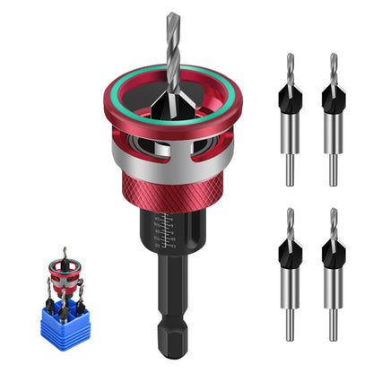 📢📢50% OFF !!!⏰4PCS Wood Countersink Drill Bit Set with Depth Stop