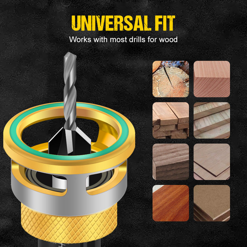 📢📢50% OFF !!!⏰4PCS Wood Countersink Drill Bit Set with Depth Stop