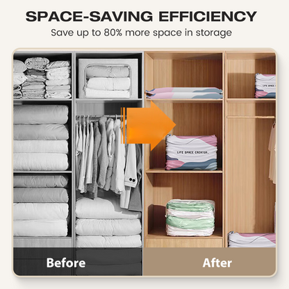 🔥💨 50% OFF! 🧳 No-Pump Vacuum Storage Bags – 3 Second Compression, 80% Space Saved, Air Valve Design – PA+PE Anti-Mould & Moisture Proof – for Clothes, Bedding, Travel – Extra Large Sizes