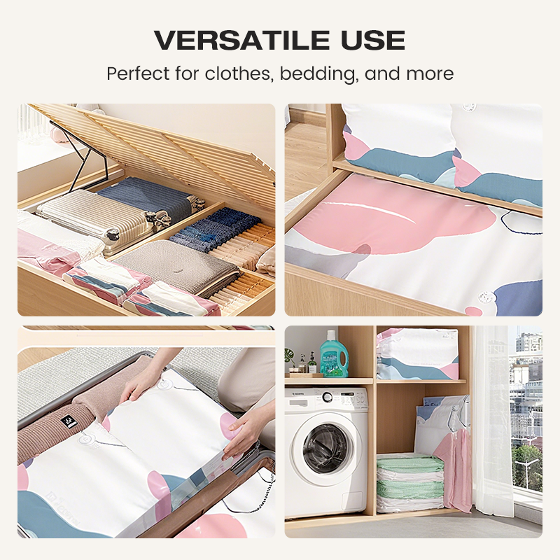 🔥💨 50% OFF! 🧳 No-Pump Vacuum Storage Bags – 3 Second Compression, 80% Space Saved, Air Valve Design – PA+PE Anti-Mould & Moisture Proof – for Clothes, Bedding, Travel – Extra Large Sizes