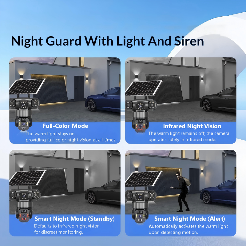 ⏳Time-Limited Special⏰6K 9MP Outdoor Wi-Fi Security Camera | 10x Zoom, 3 Lenses, 360° PTZ | IP66 Waterproof, Color Night Vision, Two-Way Audio, Motion Tracking