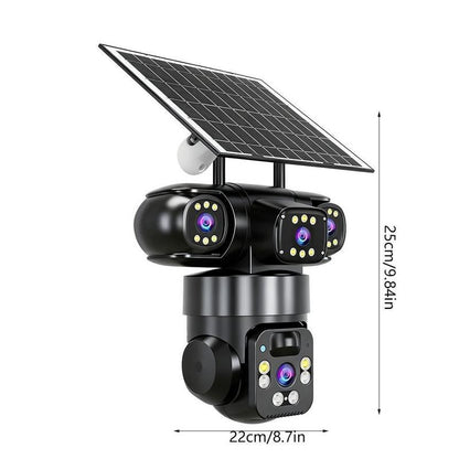 ⏳Time-Limited Special⏰6K 9MP Outdoor Wi-Fi Security Camera | 10x Zoom, 3 Lenses, 360° PTZ | IP66 Waterproof, Color Night Vision, Two-Way Audio, Motion Tracking