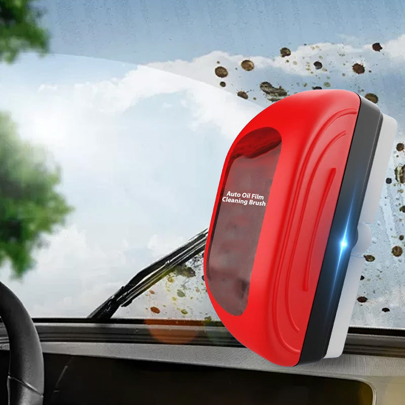 🧽 Car Windshield Oil Film Remover – Cleaning Brush & 100ml Refill Set