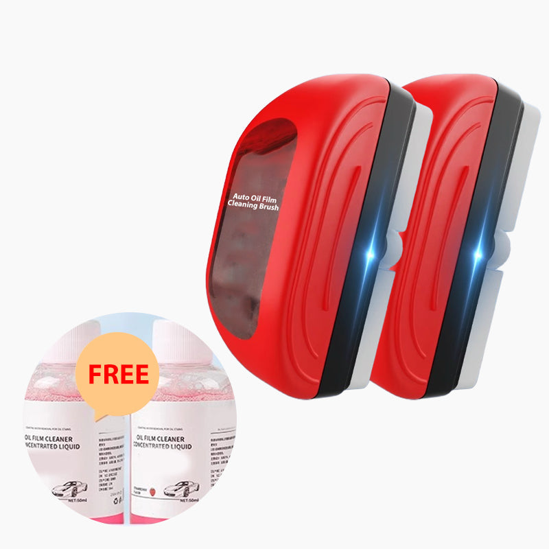 🧽 Car Windshield Oil Film Remover – Cleaning Brush & 100ml Refill Set