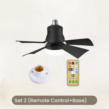 2-in-1 Portable Ceiling Fan & Light With Remote Control