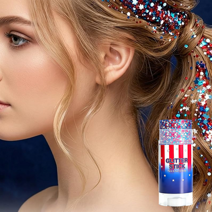 💎 LIMITED-TIME 50% OFF! ✨ Patriotic Glitter Stick – Red White Blue, Twist-Up, Multi-Use 🎆