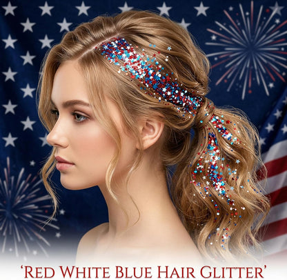 💎 LIMITED-TIME 50% OFF! ✨ Patriotic Glitter Stick – Red White Blue, Twist-Up, Multi-Use 🎆