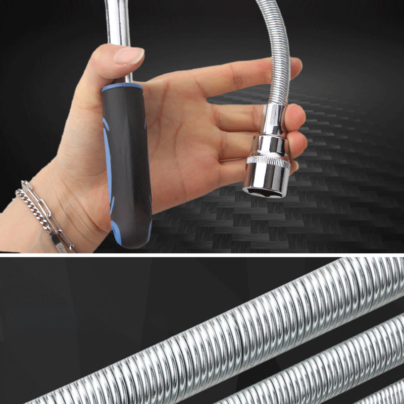 🔩 50% OFF ⚙️ Flexible ratchet extension bar – Chrome-vanadium, 3 sizes (1/4“, 3/8”, 1/2") – Reaches tight corners, ball lock – ideal for auto repair or DIY 🛠️