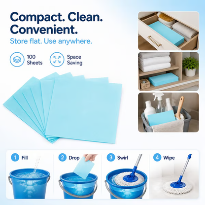 🧼 Multi-Surface Deep Cleaning Sheets (100 PCS) ✨ Powerful Stain Removal for Kitchen, Bathroom & More