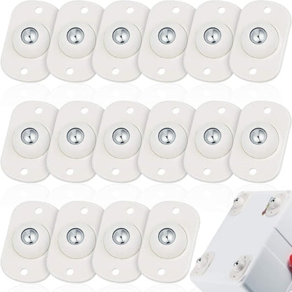 🛋️50% OFF NOW! Universal Stainless Steel Ball Caster Wheels‑Self‑Adhesive Mini Furniture Moving Casters, 360‑Degree Rotation Sticky Roller for Storage Boxes, Nightstands, Trash Cans & Flower Pots