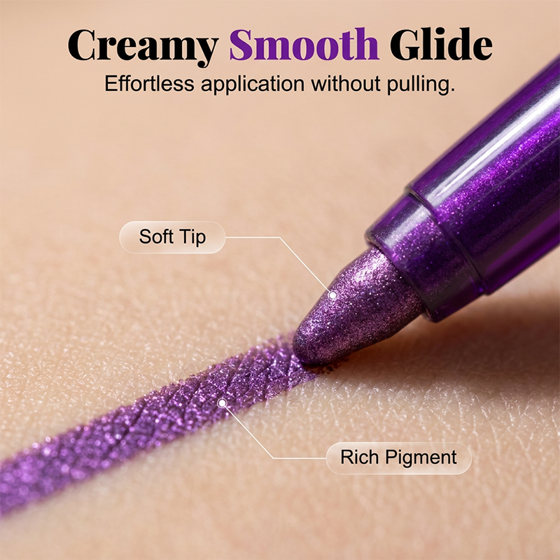 ⚡Buy 1 Get 2 Free⚡Colorful Smudge-Proof Glitter Eyeliner Pencil