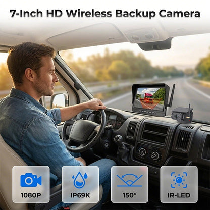 Reverse With Confidence Instantly! Solar No-Wire HD Backup Camera