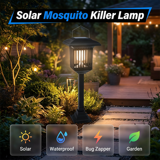 Solar Powered 2-in-1 Mosquito Zapper & Garden Light