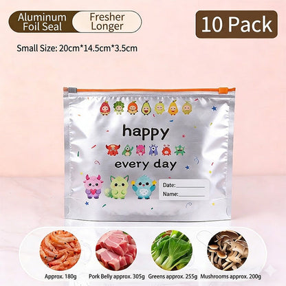 ✨🍩Reusable Aluminum Foil Sealable Storage Bags (10-Pieces)