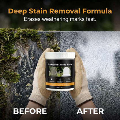 Tombstone Cleaning Paste Stone Polish and Moss Inhibitor