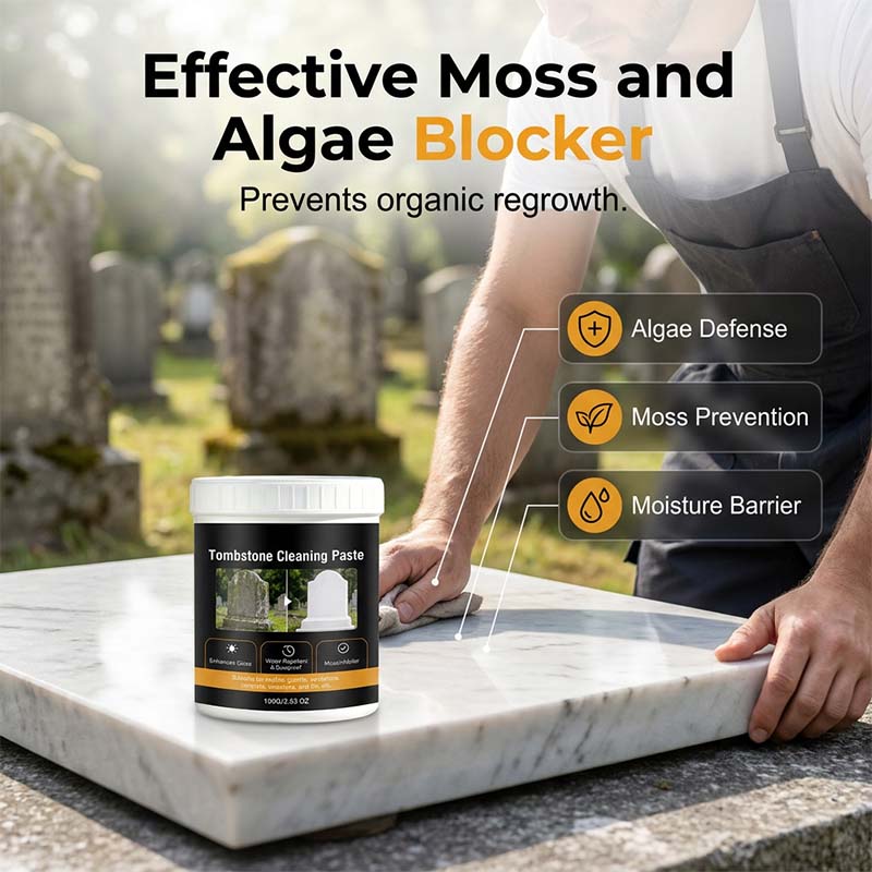 Tombstone Cleaning Paste Stone Polish and Moss Inhibitor